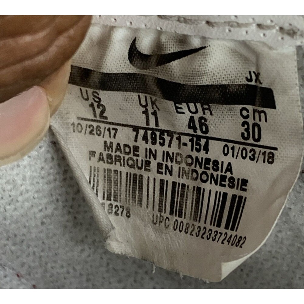 Nike Mens Cortez Forrest Gump Size 12 White Red Sneakers Shoes 749571 154 - Picture 9 of 12